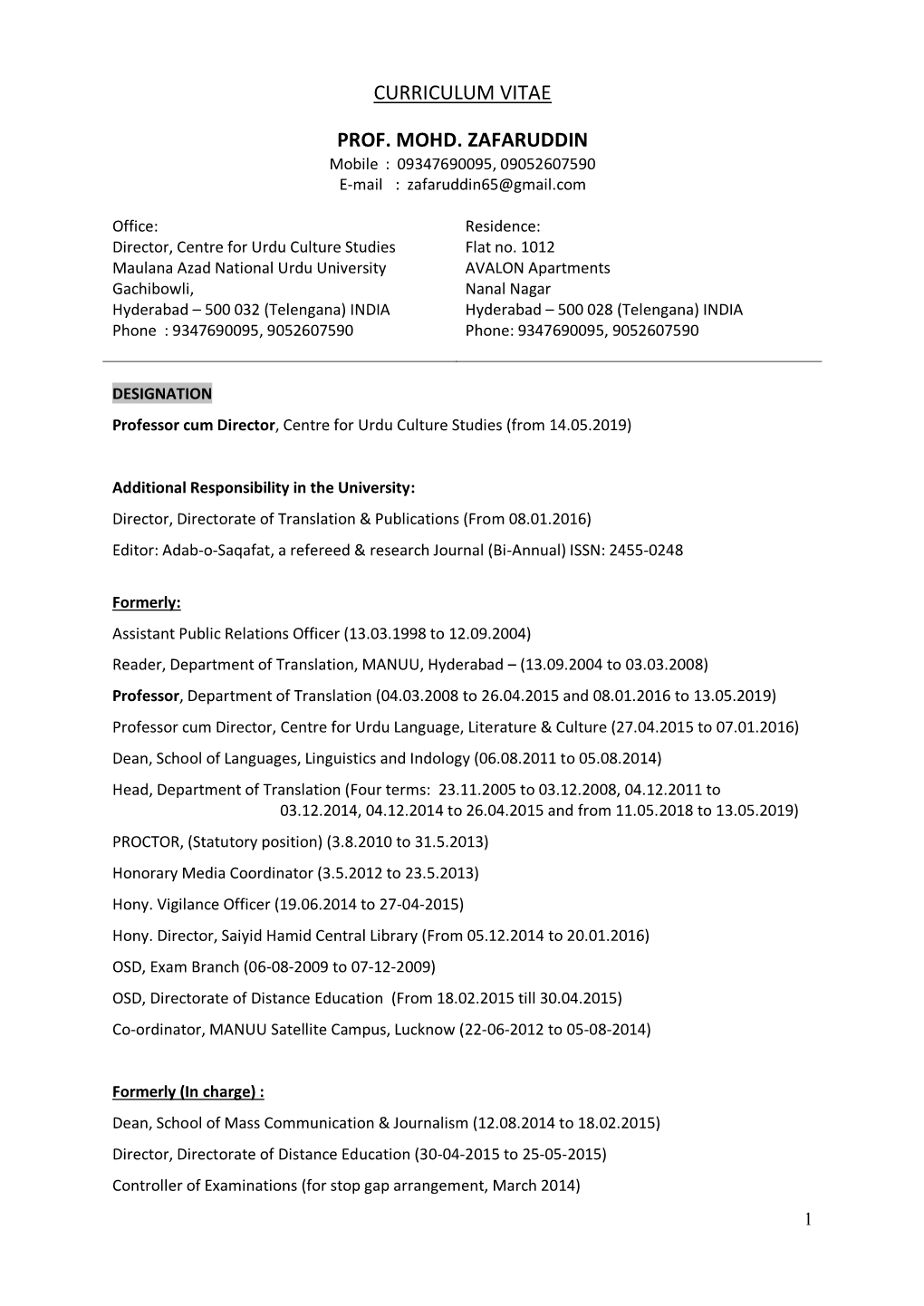 Curriculum Vitae