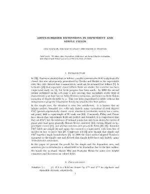 Artin-Schreier Extensions in Dependent and Simple Fields