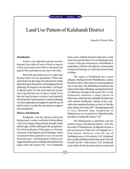 Land Use Pattern of Kalahandi District