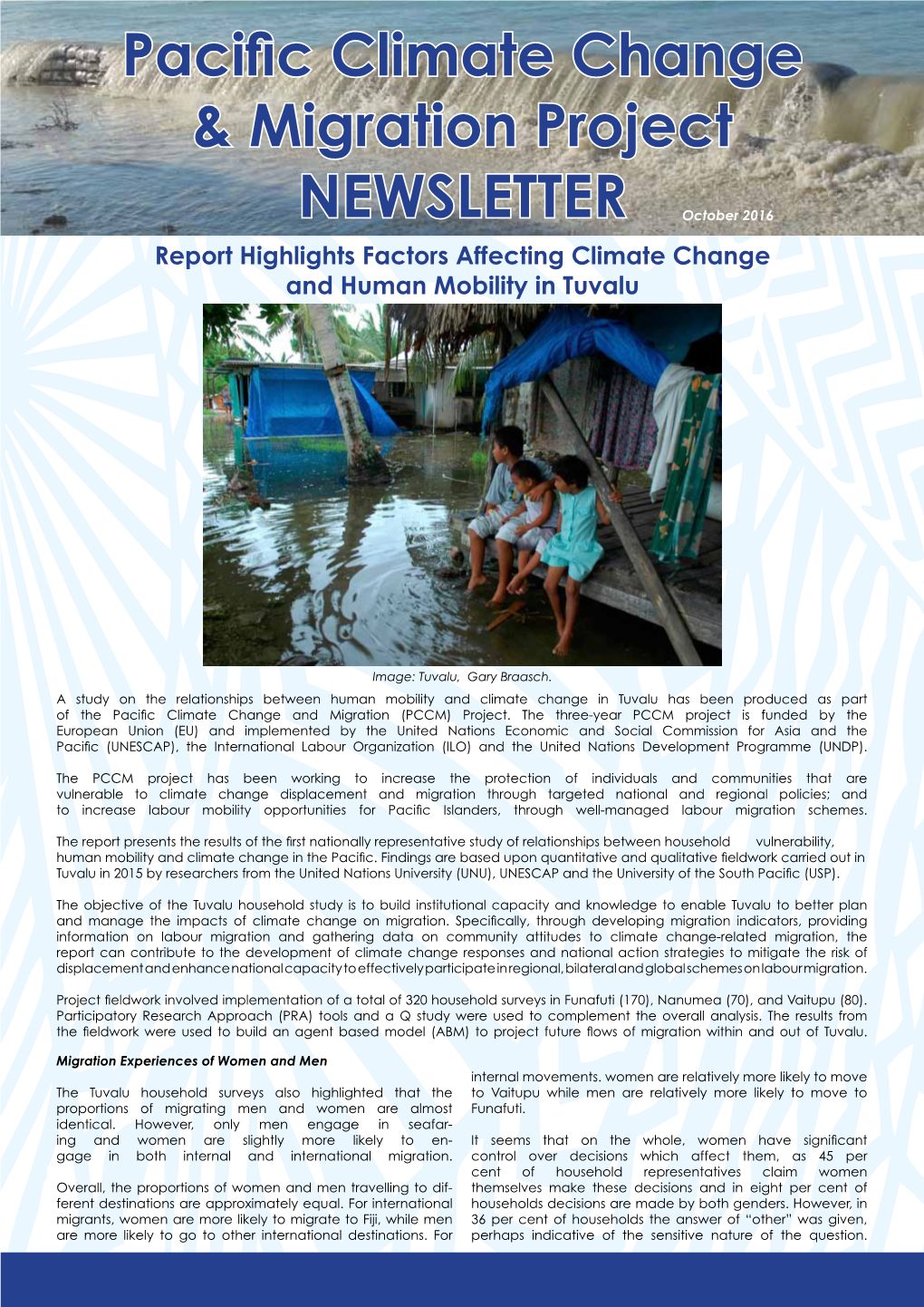 Pacific Climate Change & Migration Project NEWSLETTER