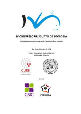 Iv Congreso Uruguayo De Zoologia