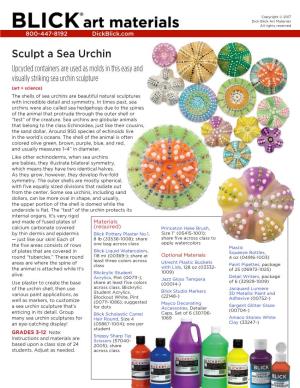Sculpt a Sea Urchin