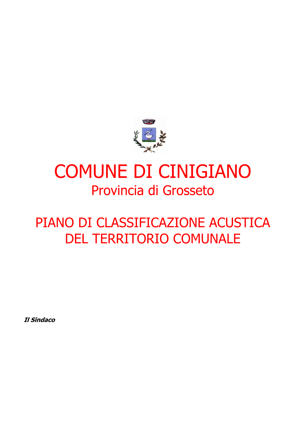 Piano Classificazione Acustica