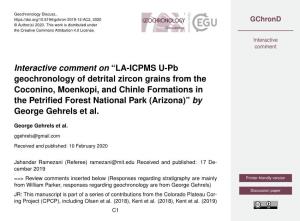 LA-ICPMS U-Pb Geochronology of Detrital Zircon Grains from The