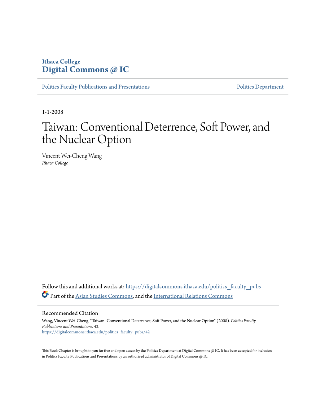 Conventional Deterrence, Soft Power, and the Nuclear Option