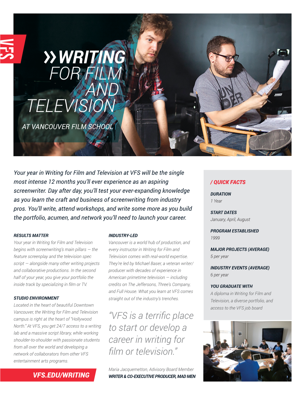 Writing for Film and Television