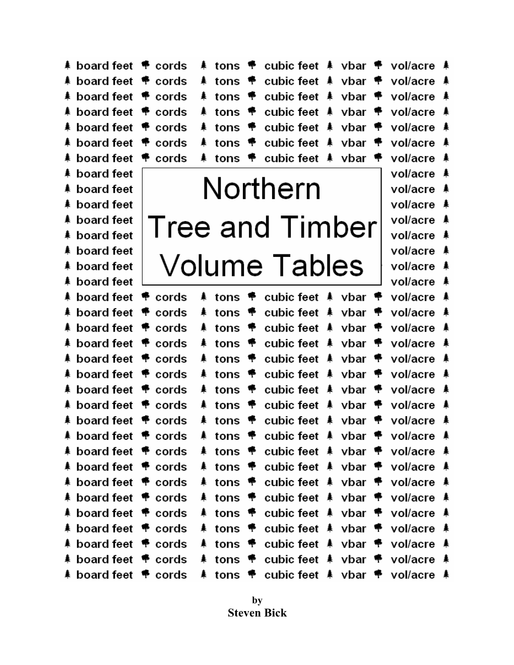 Tree Volume Tables