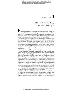 Ethics and the Challenge to Moral Philosophy