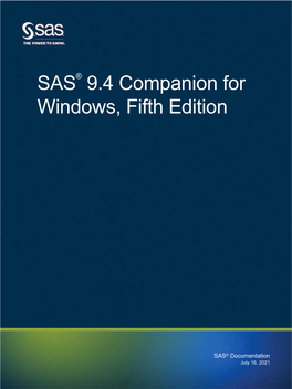 SAS 9.4 Companion for Windows, Fifth Edition