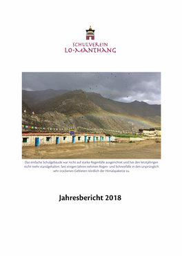 Jahresbericht 2018 Jahresüberblick 2