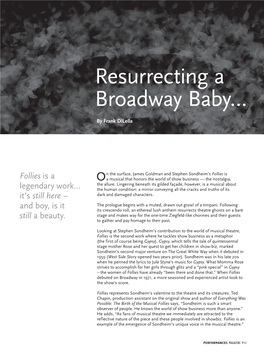 Resurrecting a Broadway Baby…