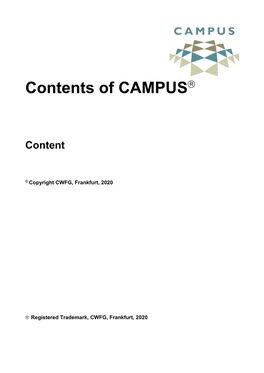 Contents of Campusâ