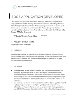 Edge Application Developer