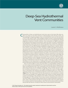 Deep-Sea Hydrothermal Vent Communities C