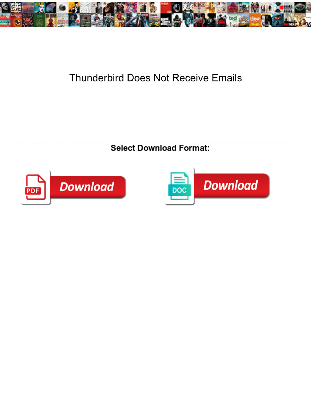 Thunderbird Does Not Receive Emails