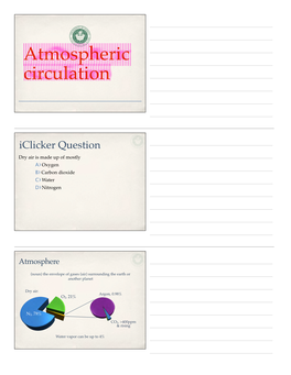 Atmospheric Circulation