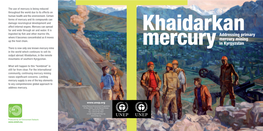 Mercuryaddressing Primary Mercury Mining in Kyrgyzstan