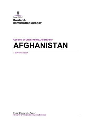 Afghanistan September 2007
