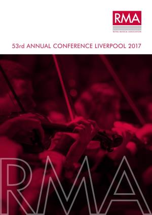 53Rd ANNUAL CONFERENCE LIVERPOOL 2017