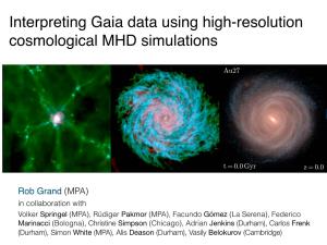 Interpreting Gaia Data Using High-Resolution Cosmological MHD Simulations