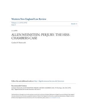 The Hiss-Chambers Case, 1 W
