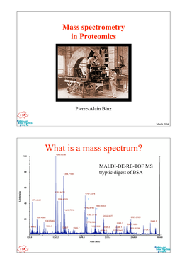 Mass Spectrometry in Proteomics