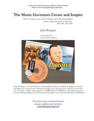 The Music Governors Create and Inspire