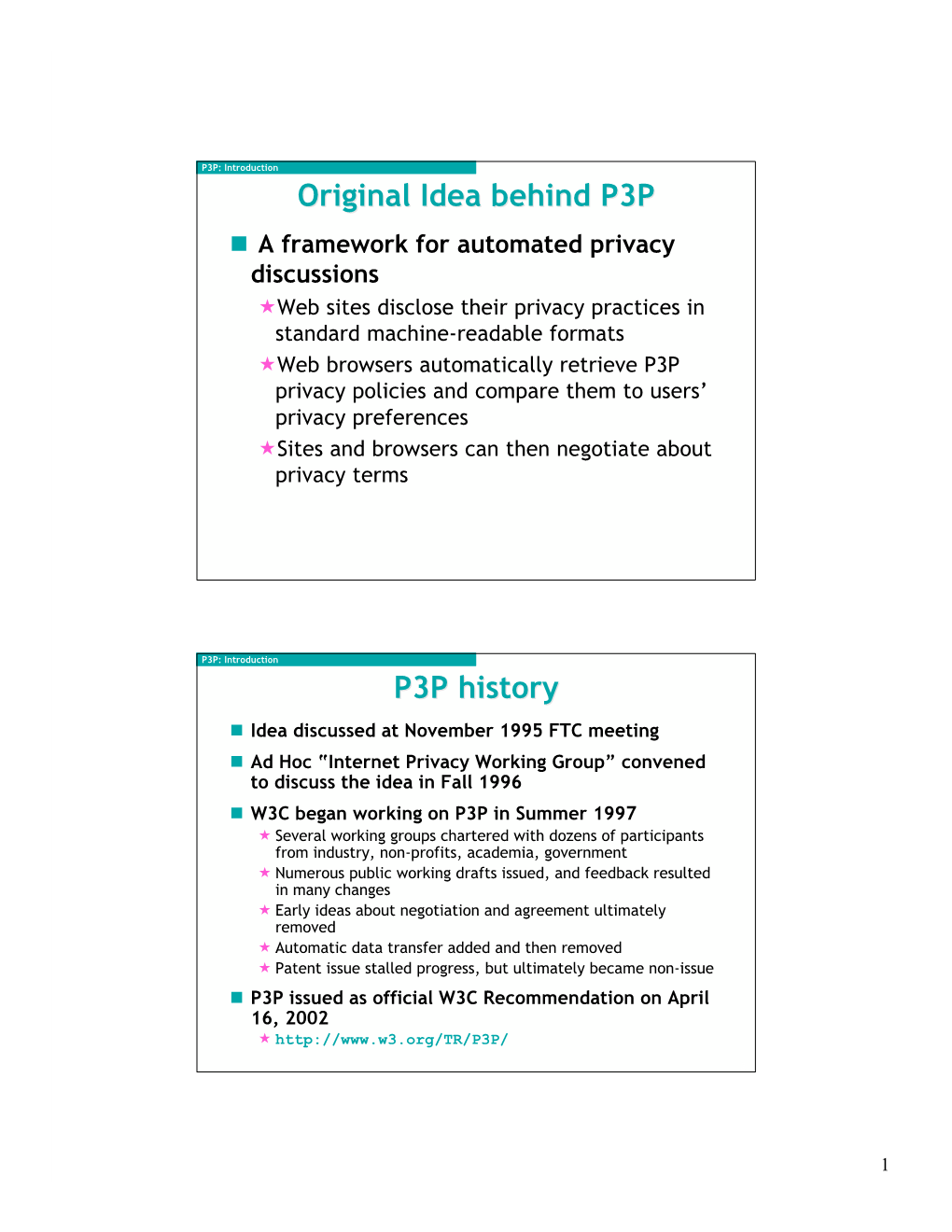 P3P Policies Called a “P3P User Agent”