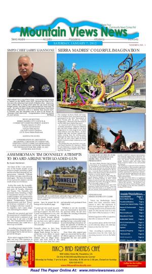 Smpd Chief Larry Giannone Sierra Madres' Colorful