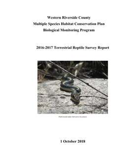2017 Terrestrial Reptile Report.Pdf