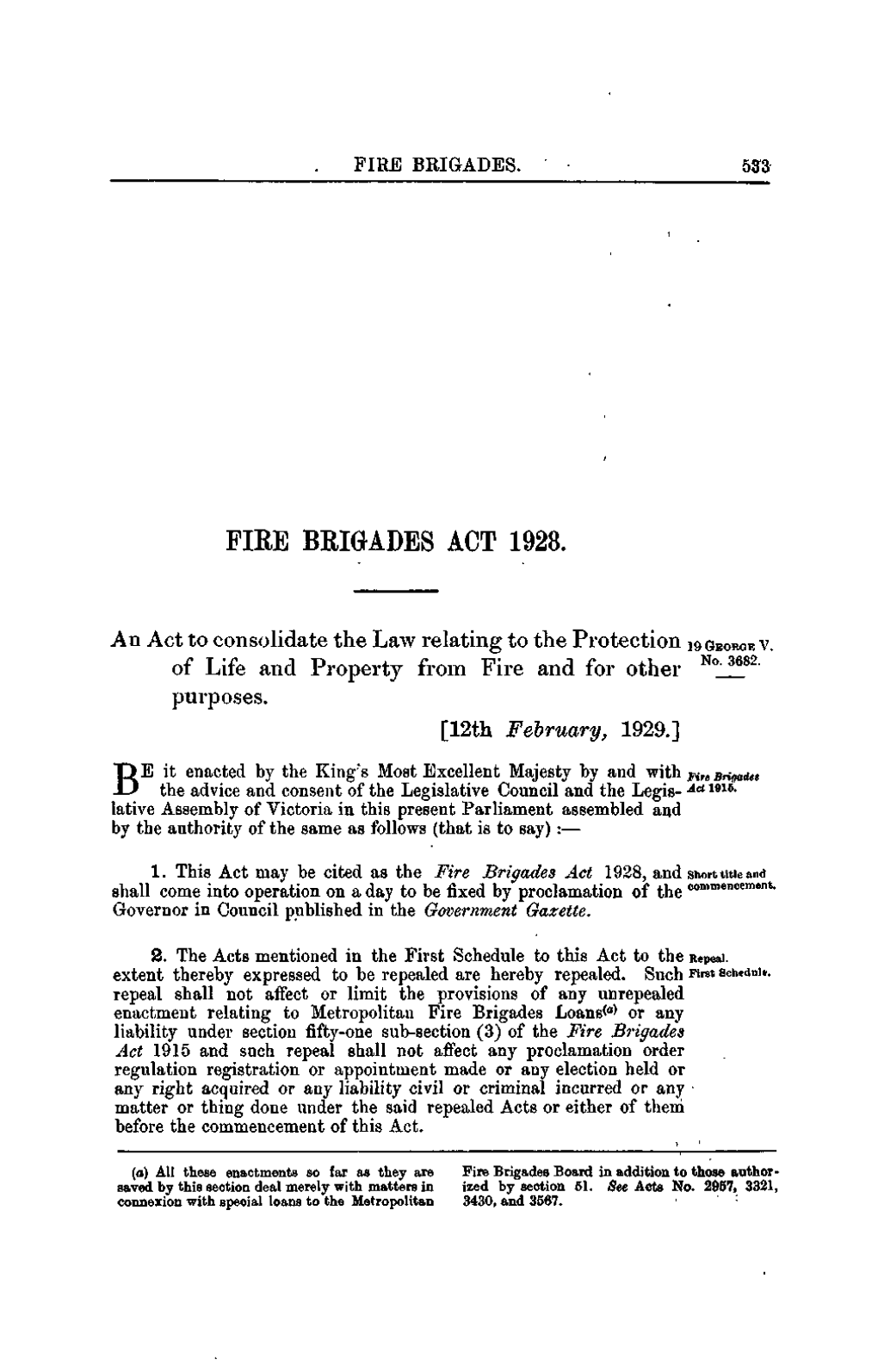 Fiee Brigades Act 1928