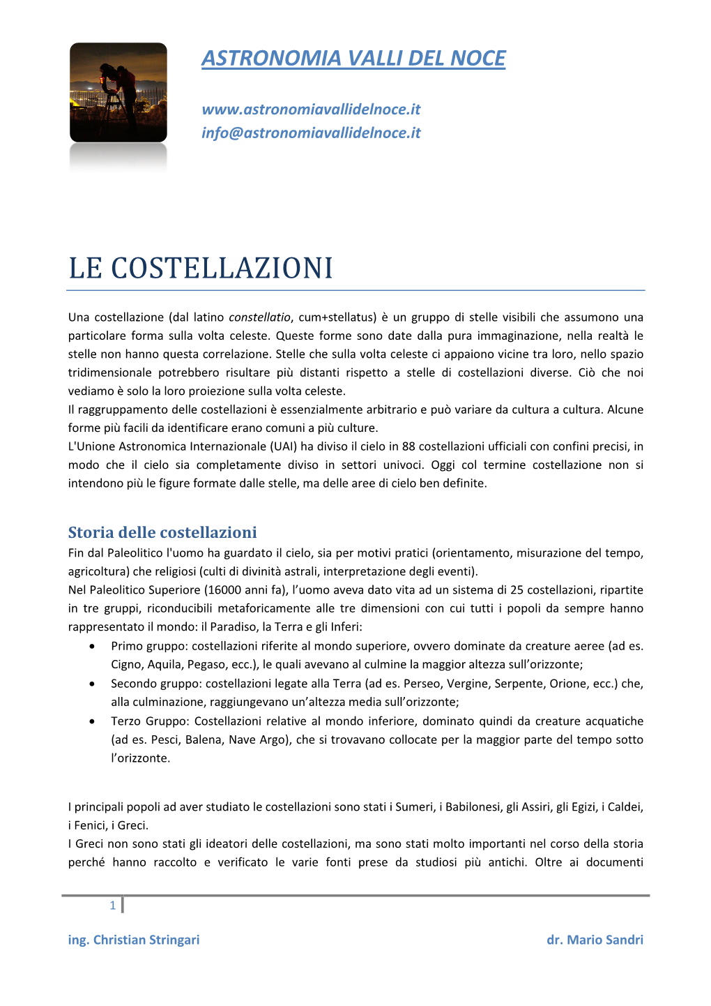 Le Costellazioni