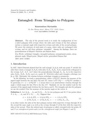 Entangled: from Triangles to Polygons