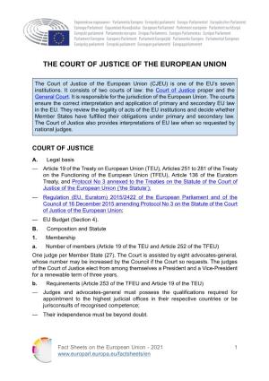 The Court of Justice of the European Union