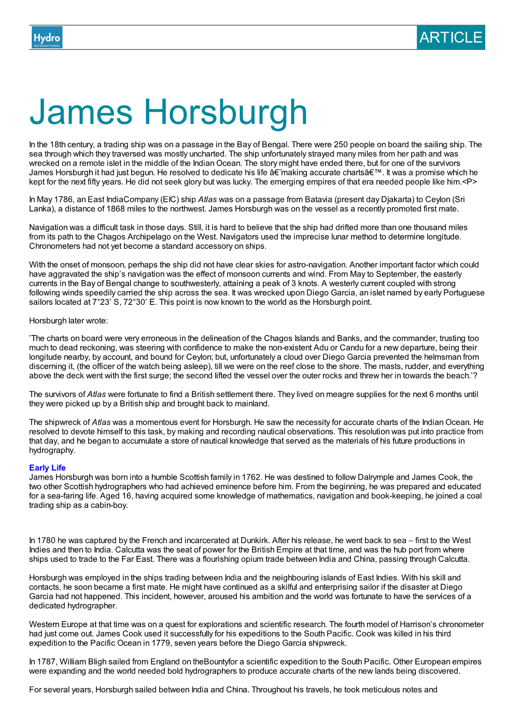 James Horsburgh