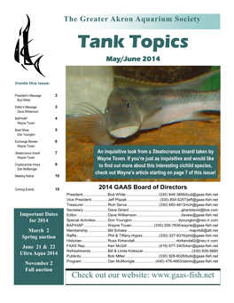 Tank Topics May/June 2014