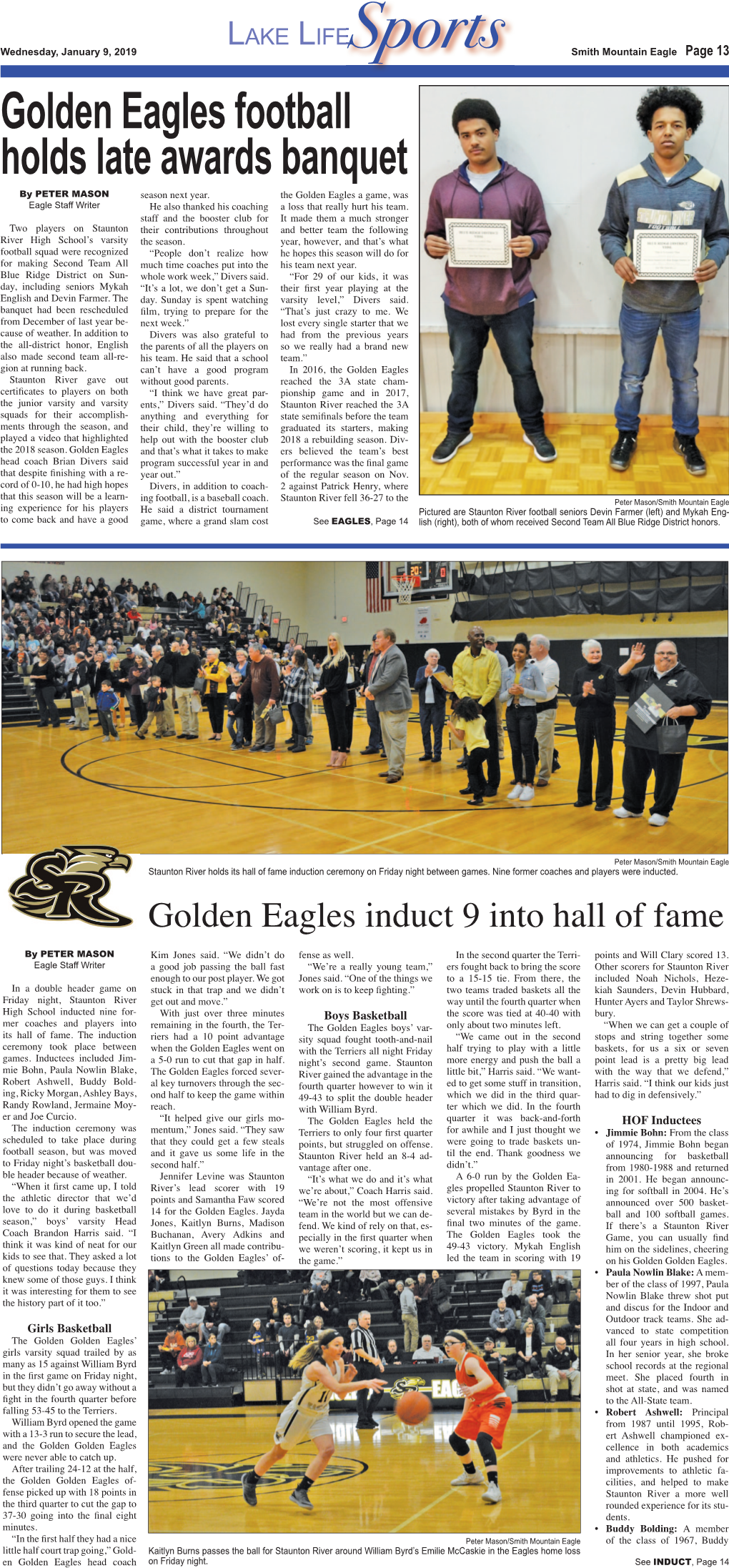 Golden Eagles Football Holds Late Awards Banquet by PETER MASON Season Next Year