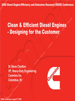 Clean and Efficient Diesel Engines