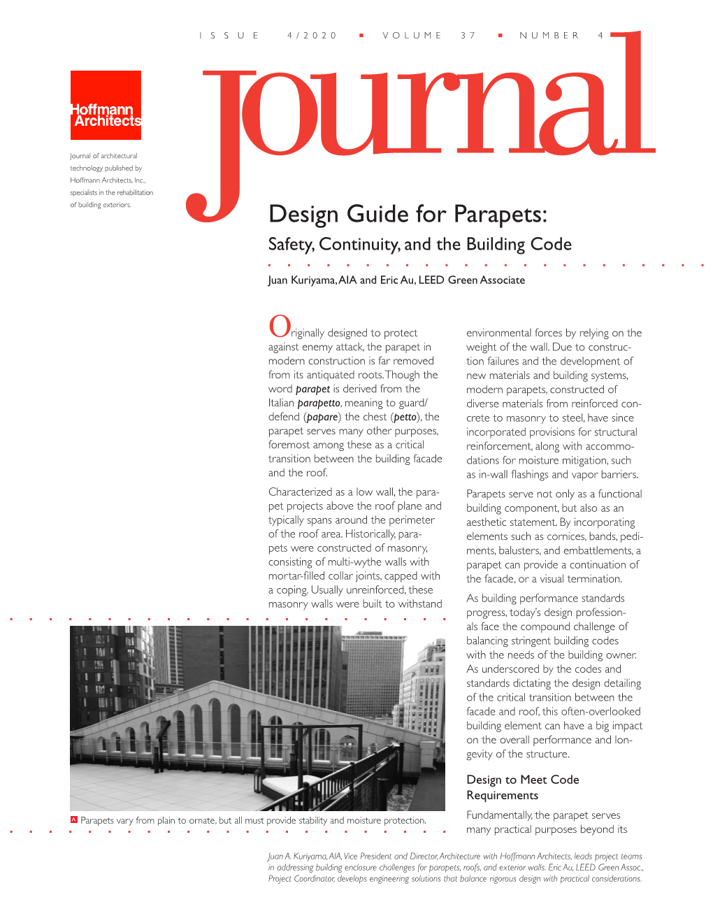 Design Guide for Parapets: Safety, Continuity, and the Building Code
