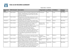 FOIA-18 All RECORDS SUMMARY