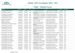 DNA Test Report: DNA - PLL