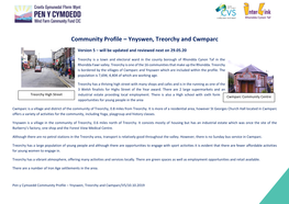 Community Profile – Ynyswen, Treorchy and Cwmparc