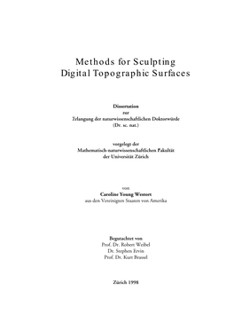 Methods for Sculpting Digital Topographic Surfaces