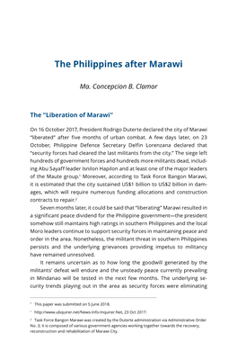 The Philippines After Marawi