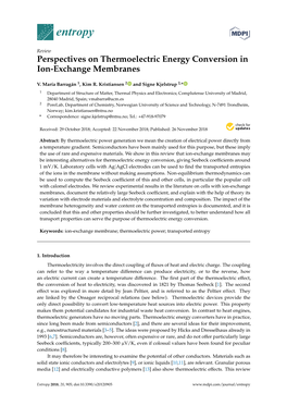 Perspectives on Thermoelectric Energy Conversion in Ion-Exchange Membranes