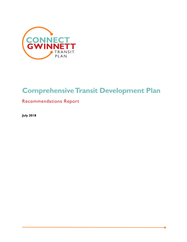Comprehensive Transit Development Plan Recommendations Report