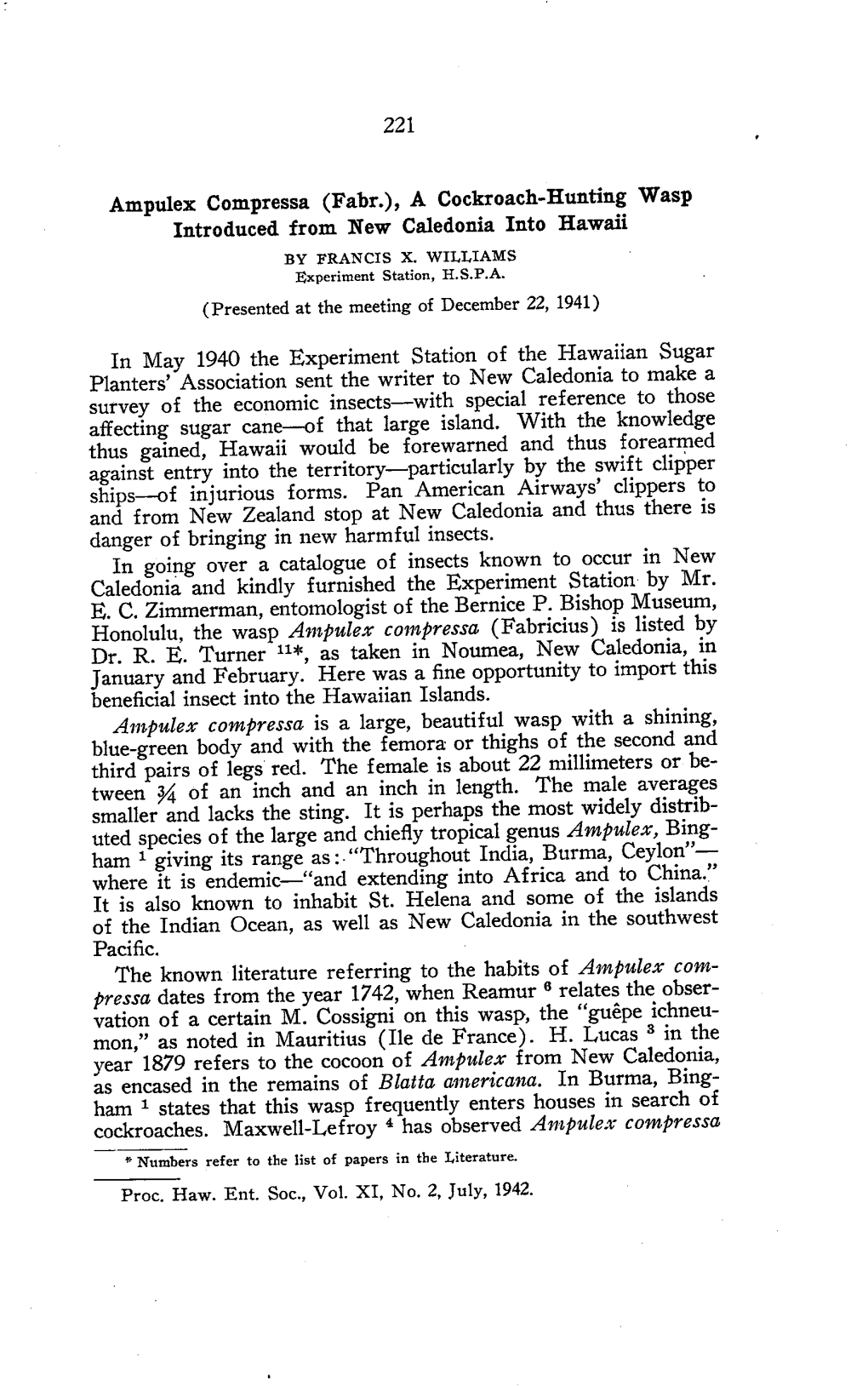 In May 1940 the Experiment Station of the Hawaiian Sugar Planters