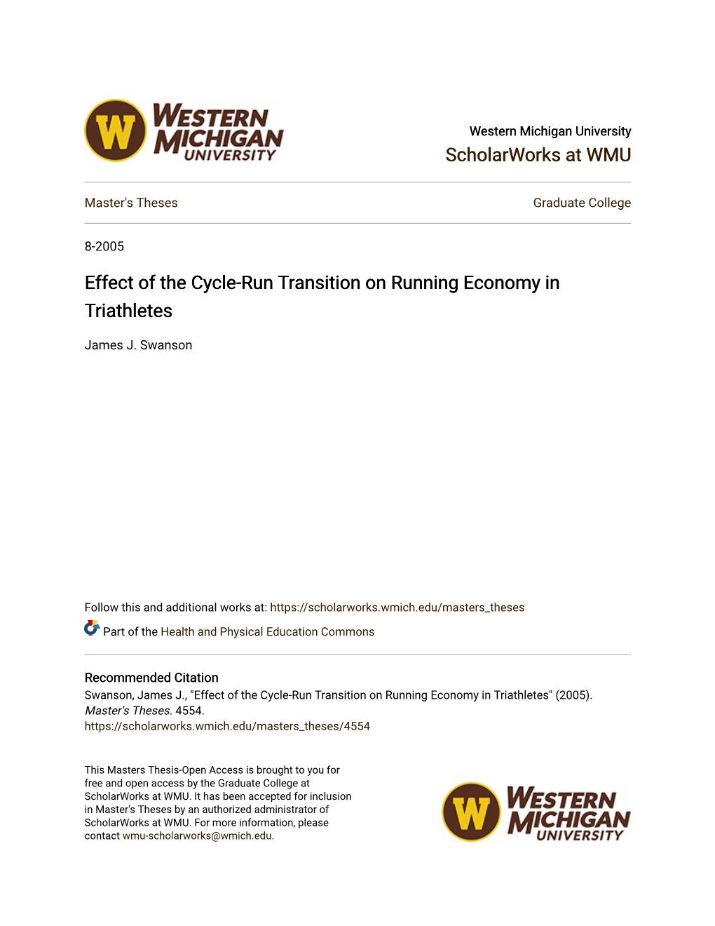 Effect of the Cycle-Run Transition on Running Economy in Triathletes