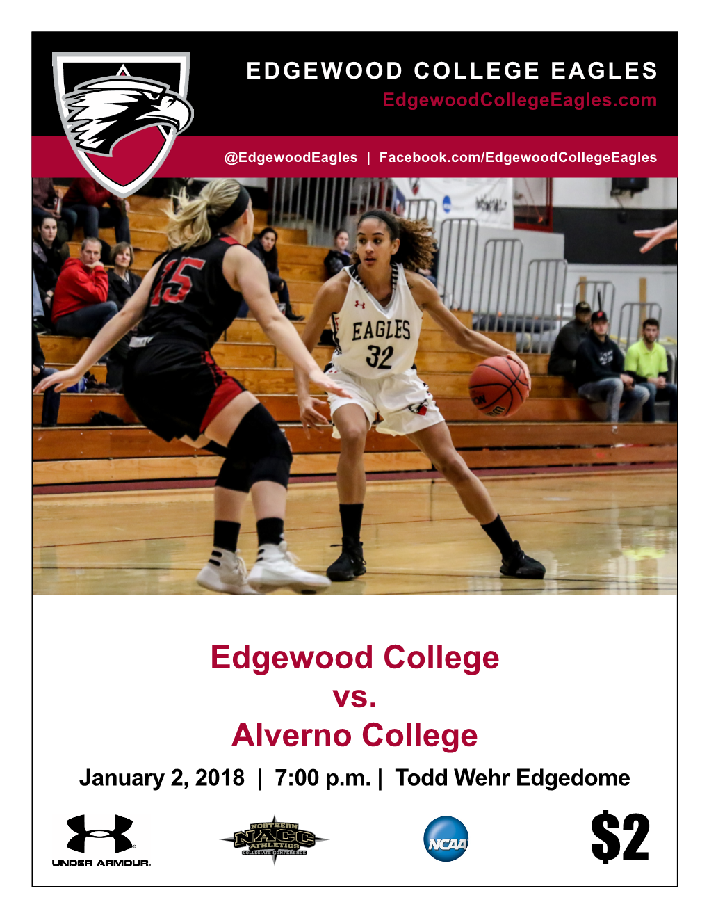 Edgewood College Vs. Alverno College January 2, 2018 | 7:00 P.M