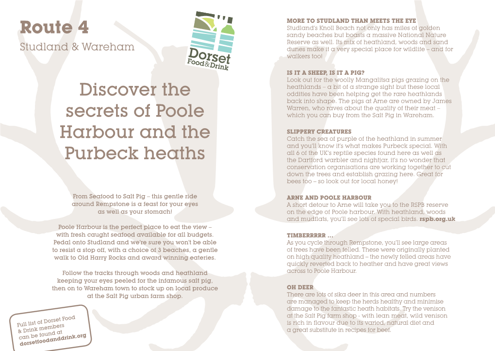 Route 4 Discover the Secrets of Poole Harbour and the Purbeck Heaths